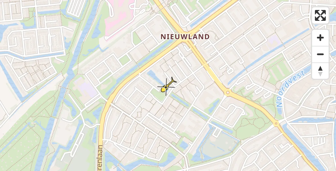 Routekaart van de vlucht: Lifeliner 2 naar Schiedam