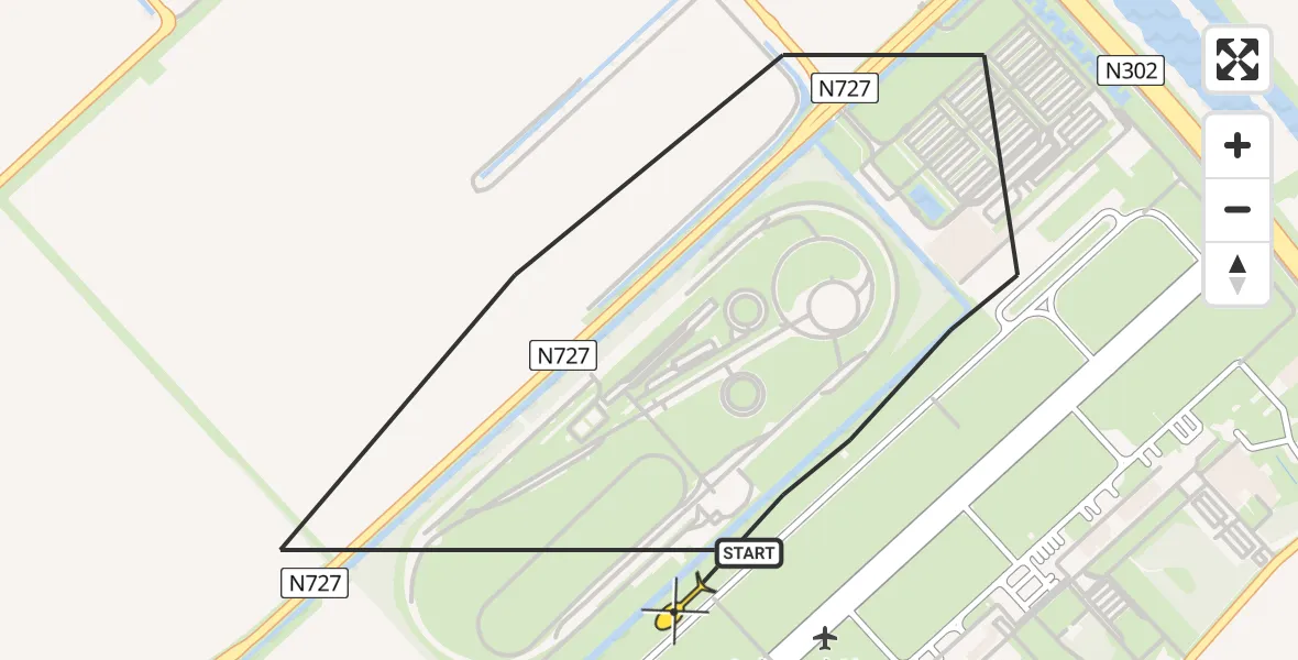 Routekaart van de vlucht: Traumaheli naar Lelystad Airport