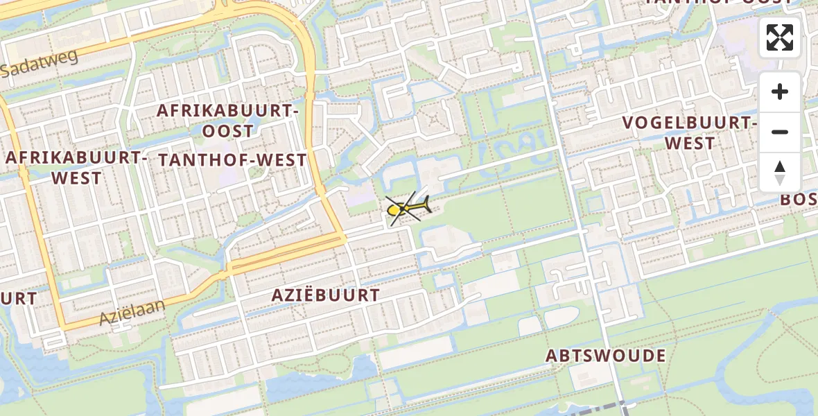 Routekaart van de vlucht: Lifeliner 1 naar Delft