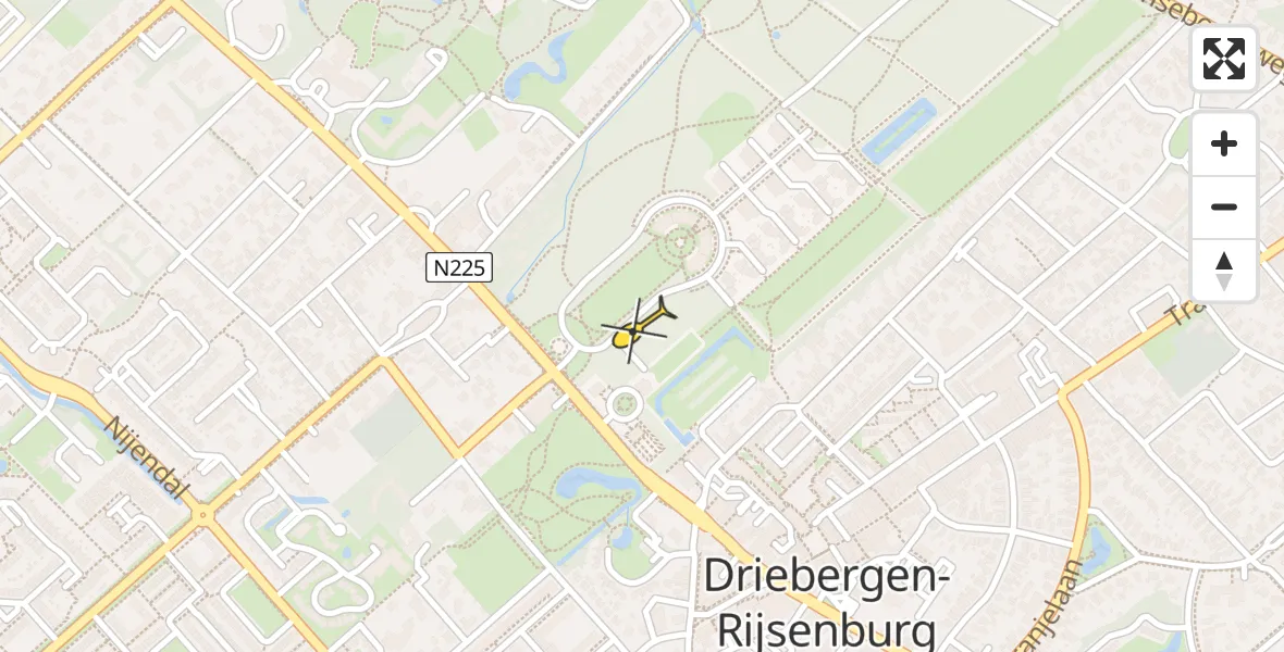 Routekaart van de vlucht: Lifeliner 1 naar Driebergen-Rijsenburg