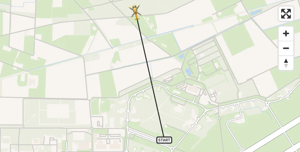 Vluchtroute Traumahelikopter Vliegbasis Volkel - Vliegbasis Volkel, 17 mei 2022, 14:51