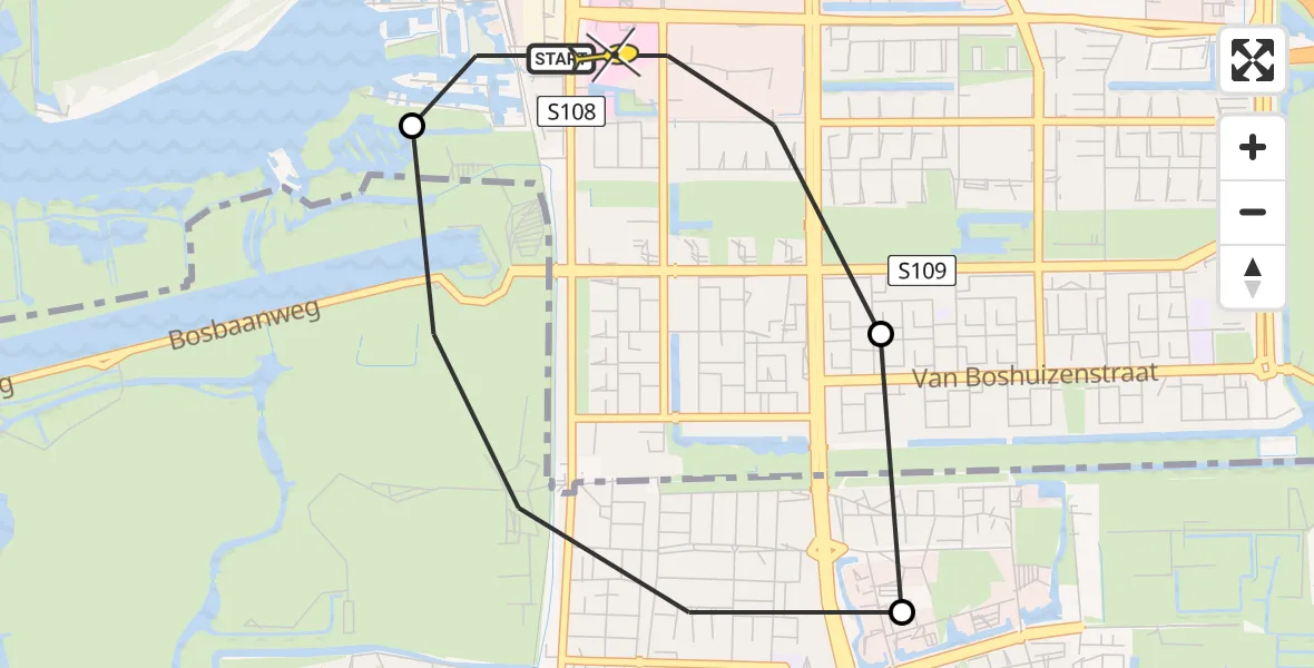 Routekaart van de vlucht: Lifeliner 1 naar VU Medisch Centrum Amsterdam