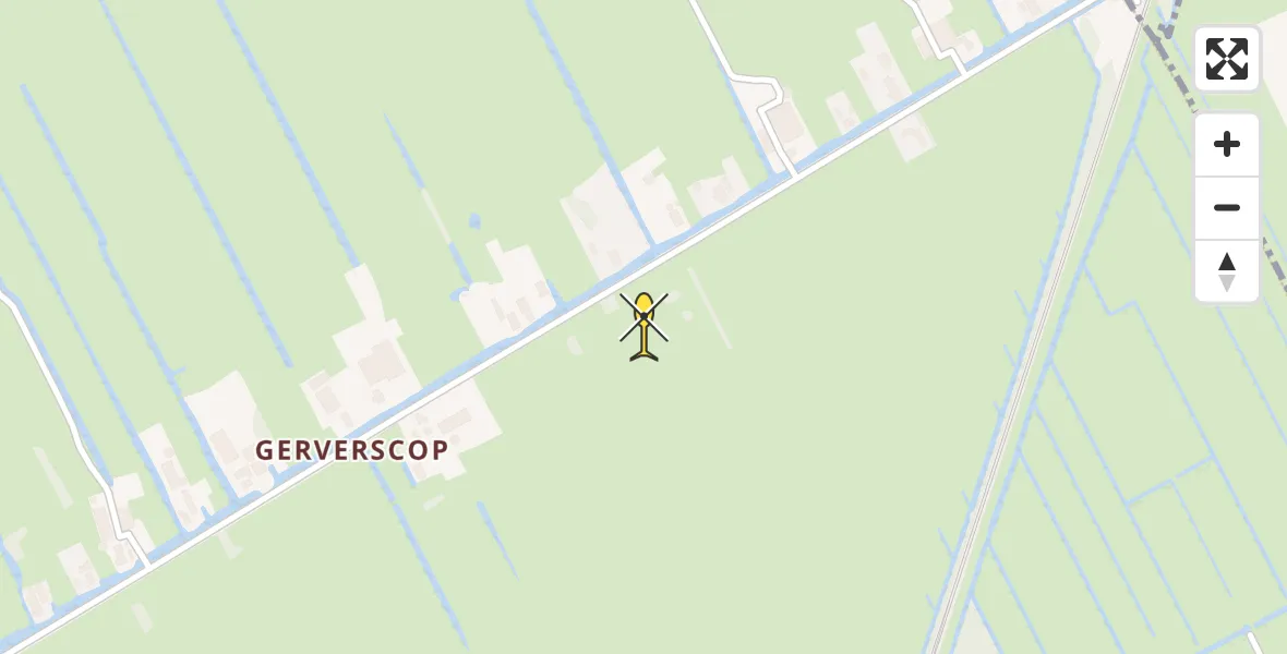 Routekaart van de vlucht: Politiehelikopter naar Harmelen