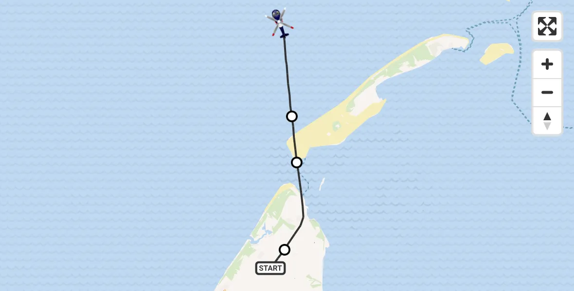 Vluchtroute Politiehelikopter Texel International Airport - , 18 mei 2022, 14:04