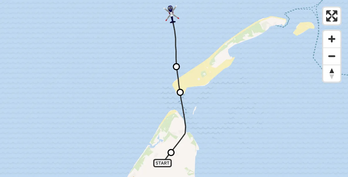 Vluchtroute Politiehelikopter Texel International Airport - , 18 mei 2022, 14:25