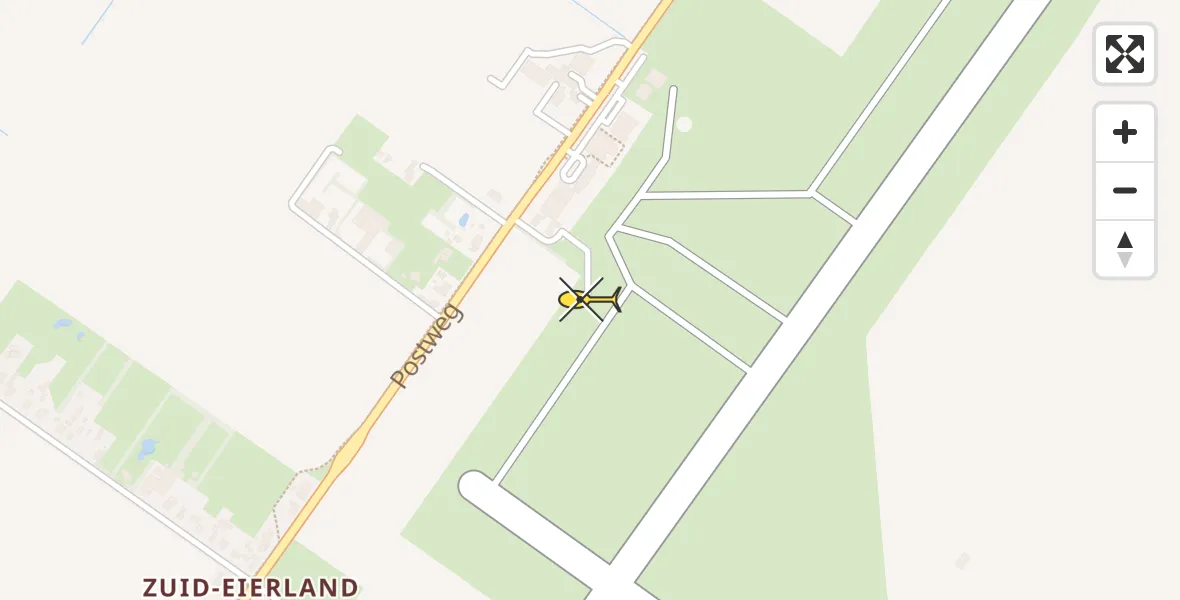 Routekaart van de vlucht: Politiehelikopter naar Texel International Airport