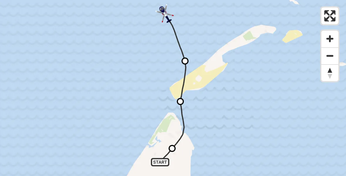 Vluchtroute Politiehelikopter Texel International Airport - , 18 mei 2022, 15:46
