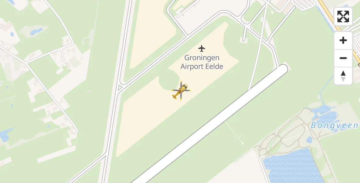 Vluchtroute Traumahelikopter Groningen Airport Eelde - Groningen Airport Eelde, 18 mei 2022, 18:50