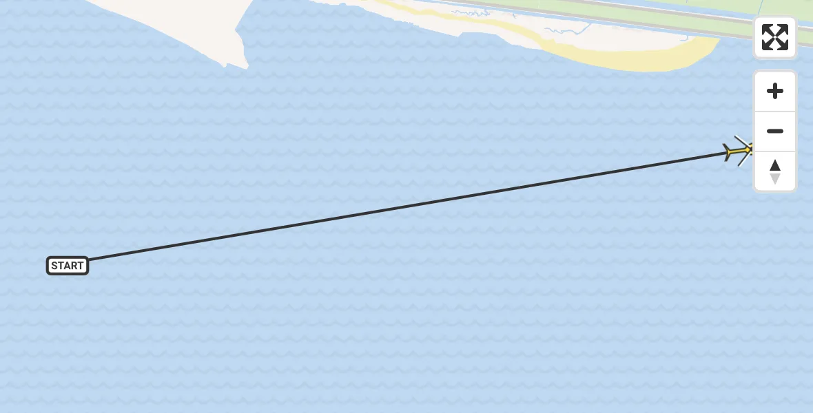 Routekaart van de vlucht: Ambulancehelikopter naar Ballum