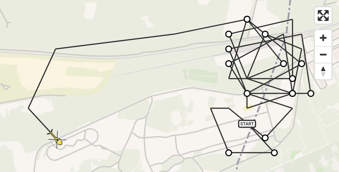 Routekaart van de vlucht: Politieheli naar Soest