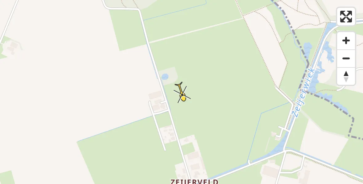 Routekaart van de vlucht: Lifeliner 4 naar Zeijerveld