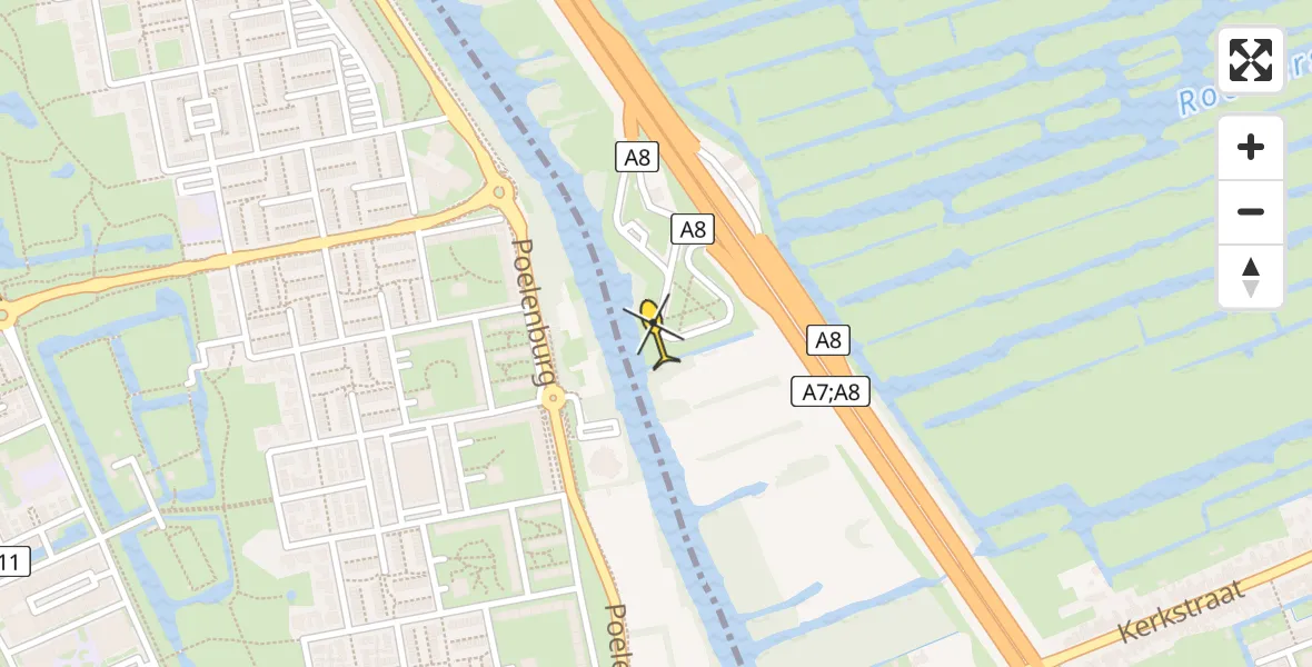 Routekaart van de vlucht: Lifeliner 2 naar Oostzaan