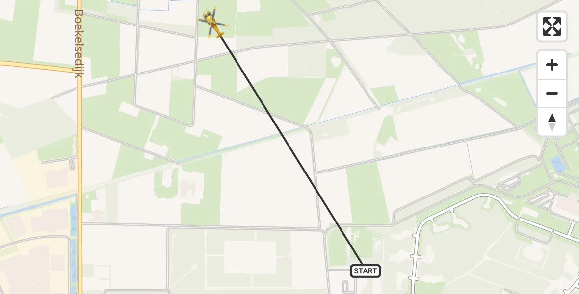 Vluchtroute Traumahelikopter Vliegbasis Volkel - Vliegbasis Volkel, 20 mei 2022, 19:20