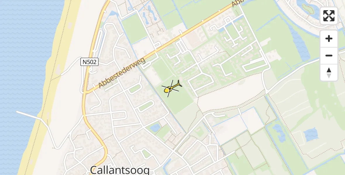 Routekaart van de vlucht: Lifeliner 1 naar Callantsoog