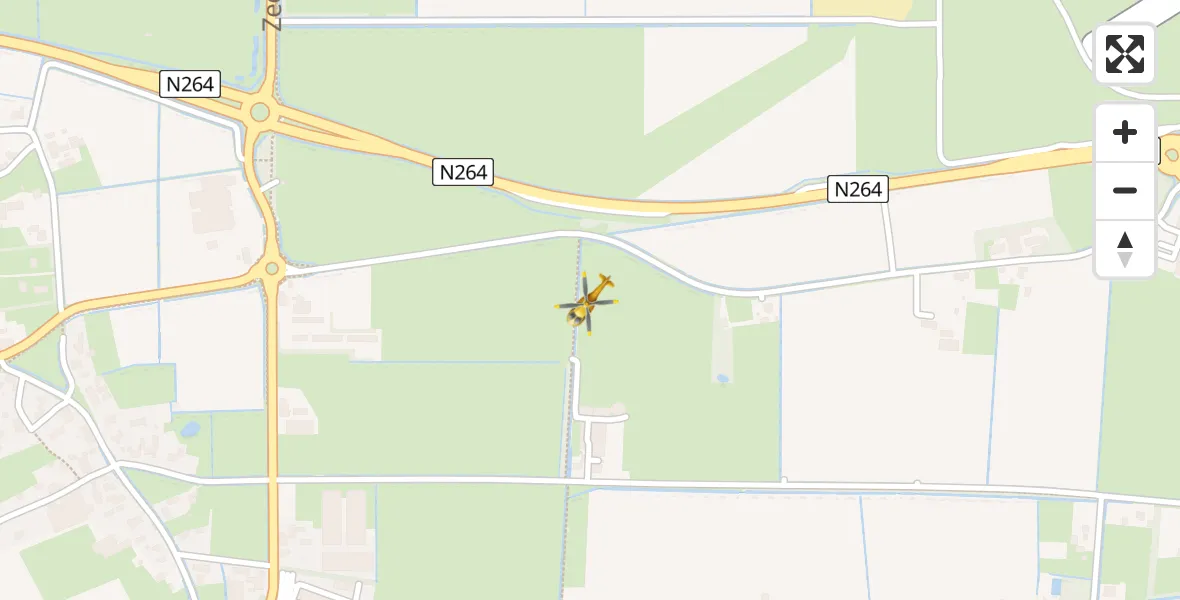 Vluchtroute Traumahelikopter Vliegbasis Volkel - Vliegbasis Volkel, 21 mei 2022, 15:29