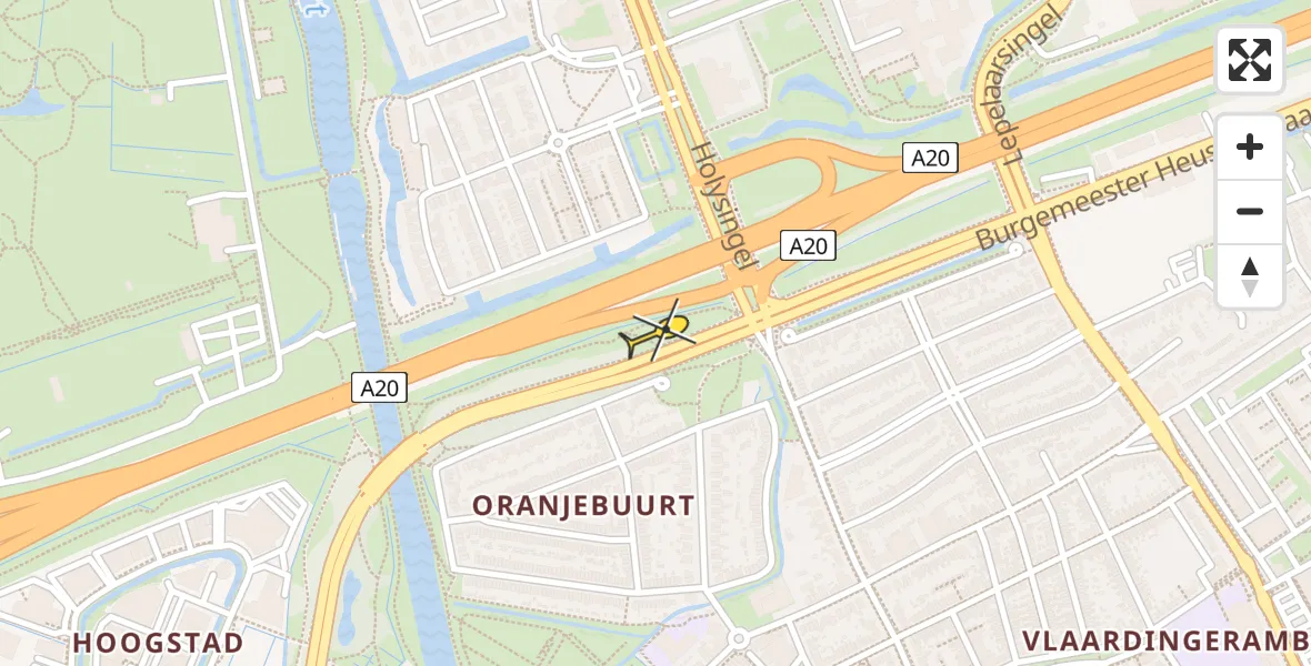 Routekaart van de vlucht: Lifeliner 1 naar Vlaardingen