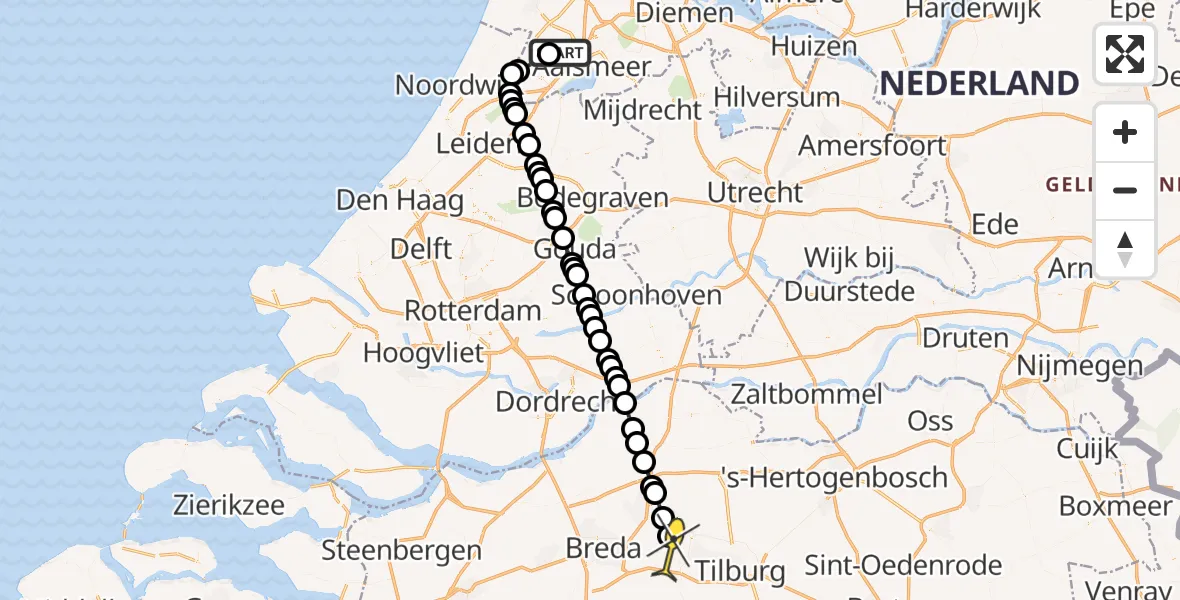 Routekaart van de vlucht: Lifeliner 2 naar Rijen