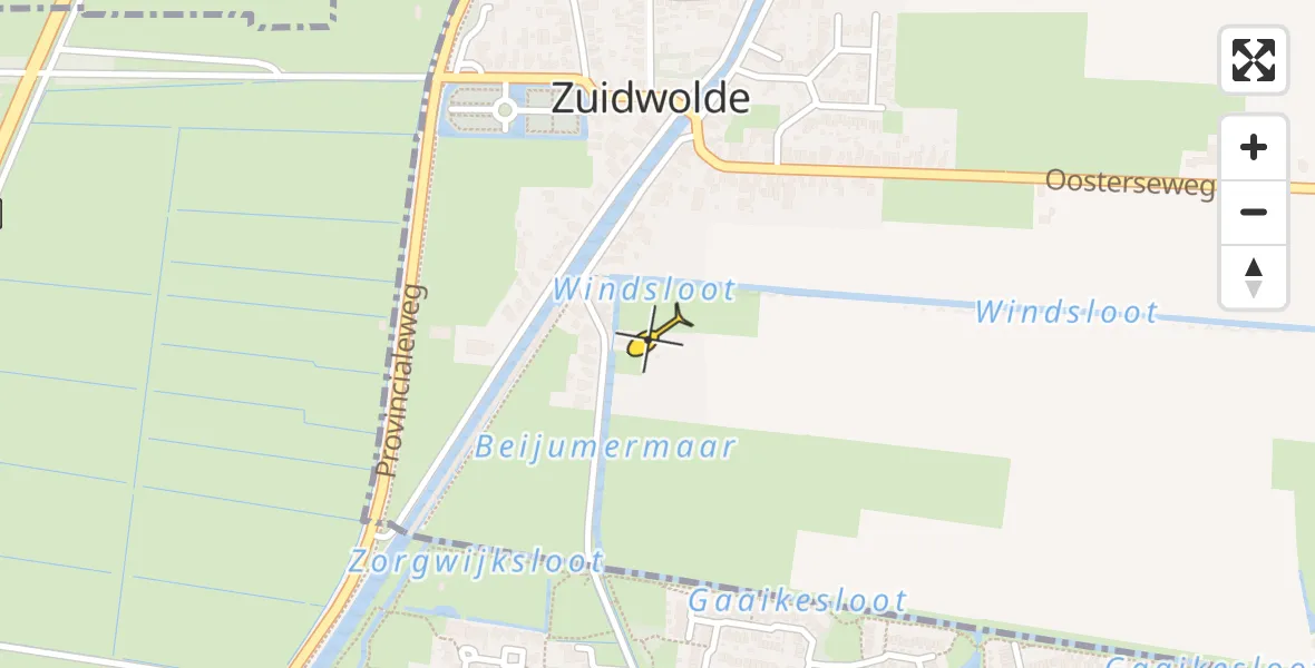 Routekaart van de vlucht: Lifeliner 4 naar Zuidwolde