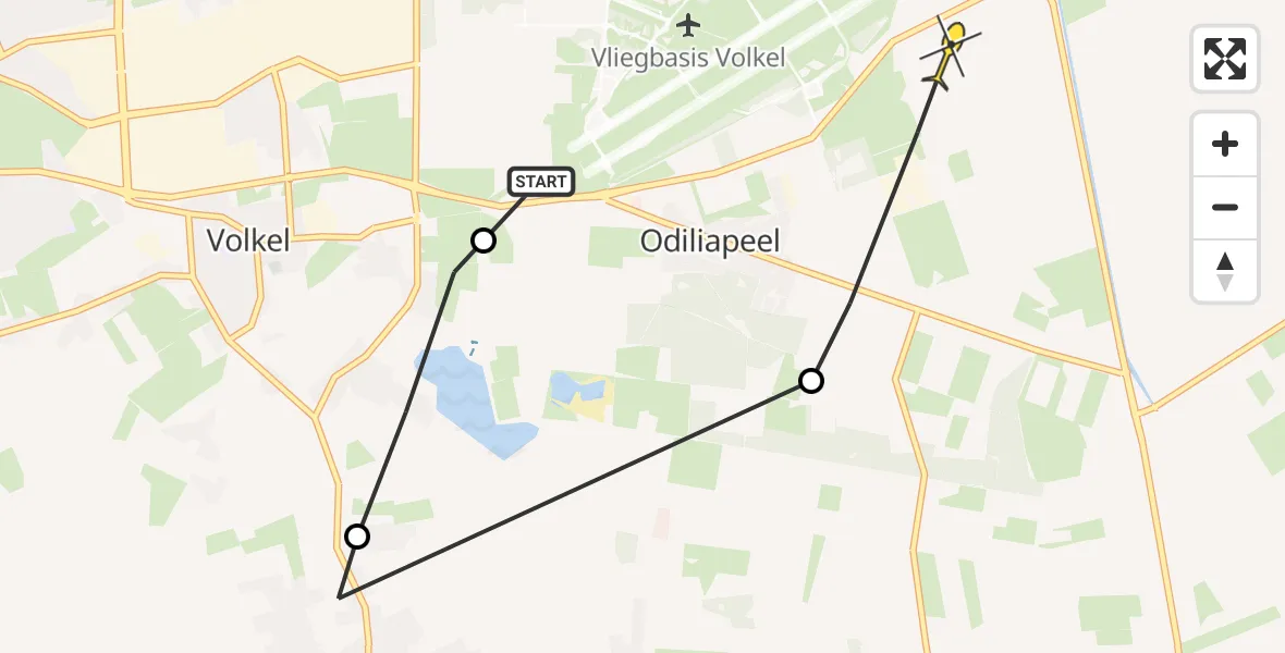 Routekaart van de vlucht: Lifeliner 3 naar Odiliapeel