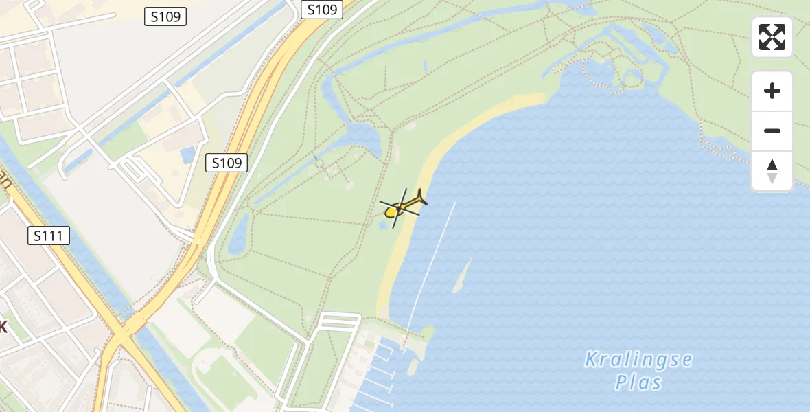 Routekaart van de vlucht: Lifeliner 2 naar Rotterdam