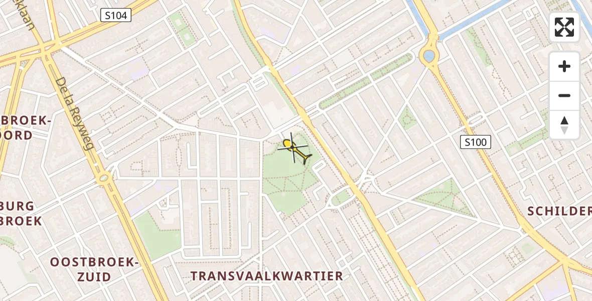 Routekaart van de vlucht: Lifeliner 2 naar Den Haag