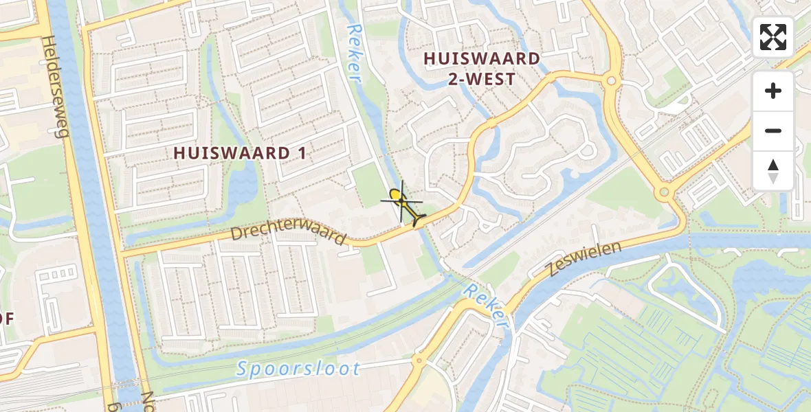 Routekaart van de vlucht: Lifeliner 1 naar Alkmaar