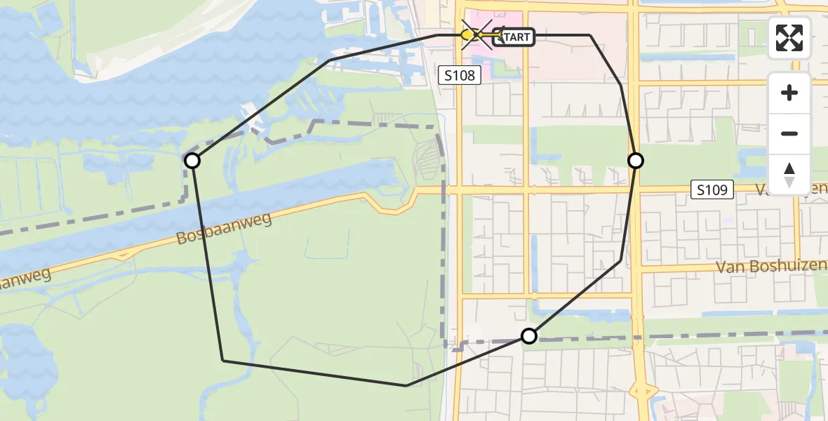 Routekaart van de vlucht: Lifeliner 1 naar VU Medisch Centrum Amsterdam