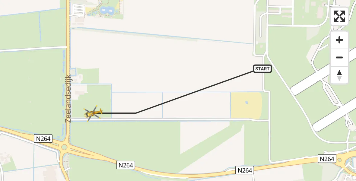 Vluchtroute Traumahelikopter Vliegbasis Volkel - Vliegbasis Volkel, 29 mei 2022, 02:54