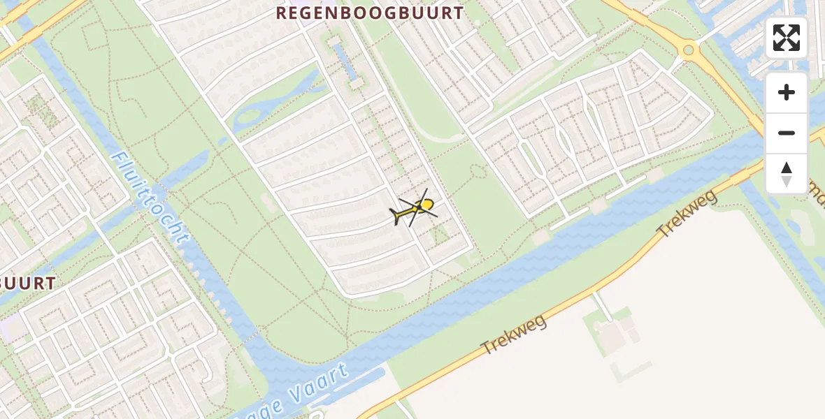 Routekaart van de vlucht: Lifeliner 1 naar Almere