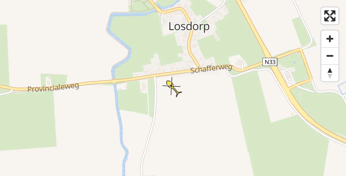 Routekaart van de vlucht: Lifeliner 4 naar Losdorp