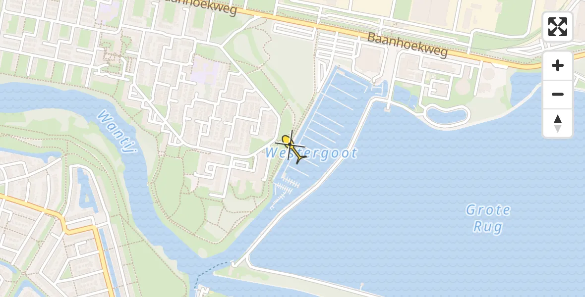 Routekaart van de vlucht: Lifeliner 2 naar Dordrecht