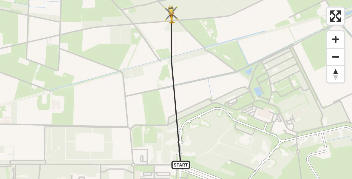 Vluchtroute Traumahelikopter Vliegbasis Volkel - Vliegbasis Volkel, 29 mei 2022, 16:49