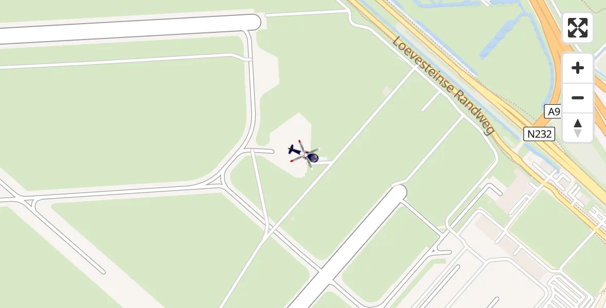 Vluchtroute Politiehelikopter van Schiphol naar Schiphol