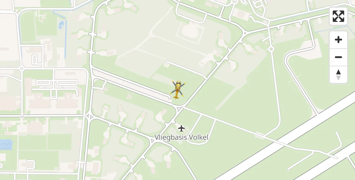 Vluchtroute Traumahelikopter Vliegbasis Volkel - Vliegbasis Volkel, 02 juni 2022, 16:10