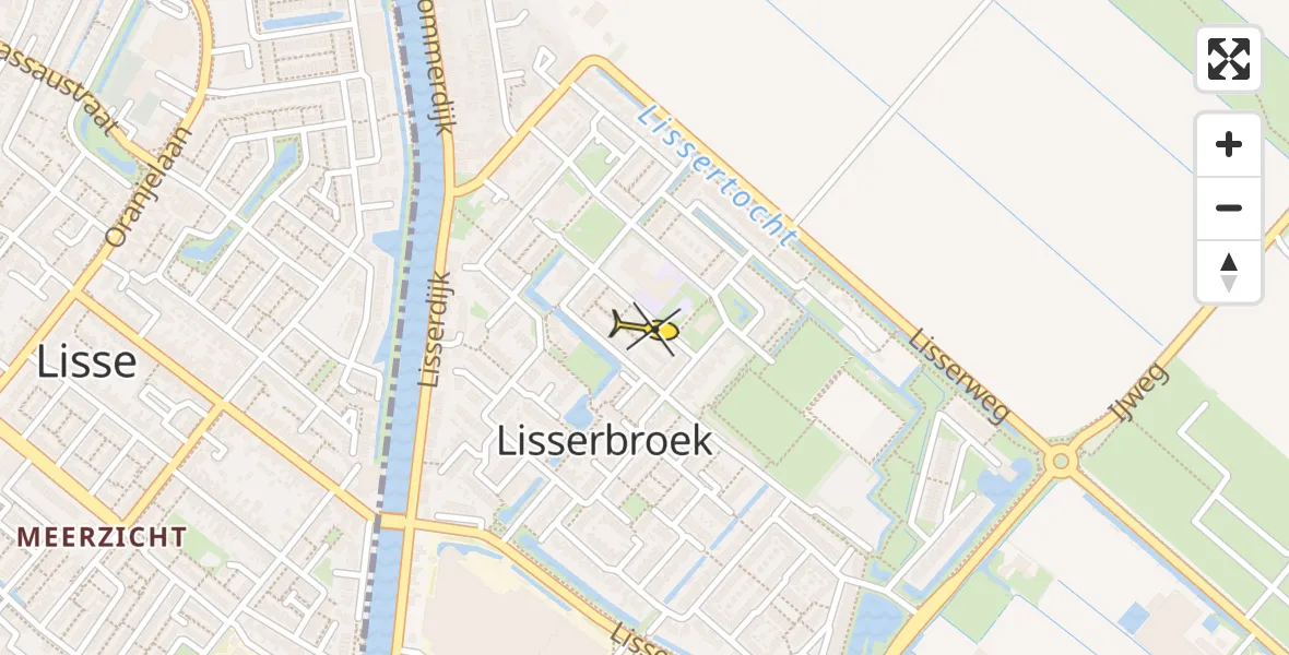 Routekaart van de vlucht: Lifeliner 1 naar Lisserbroek