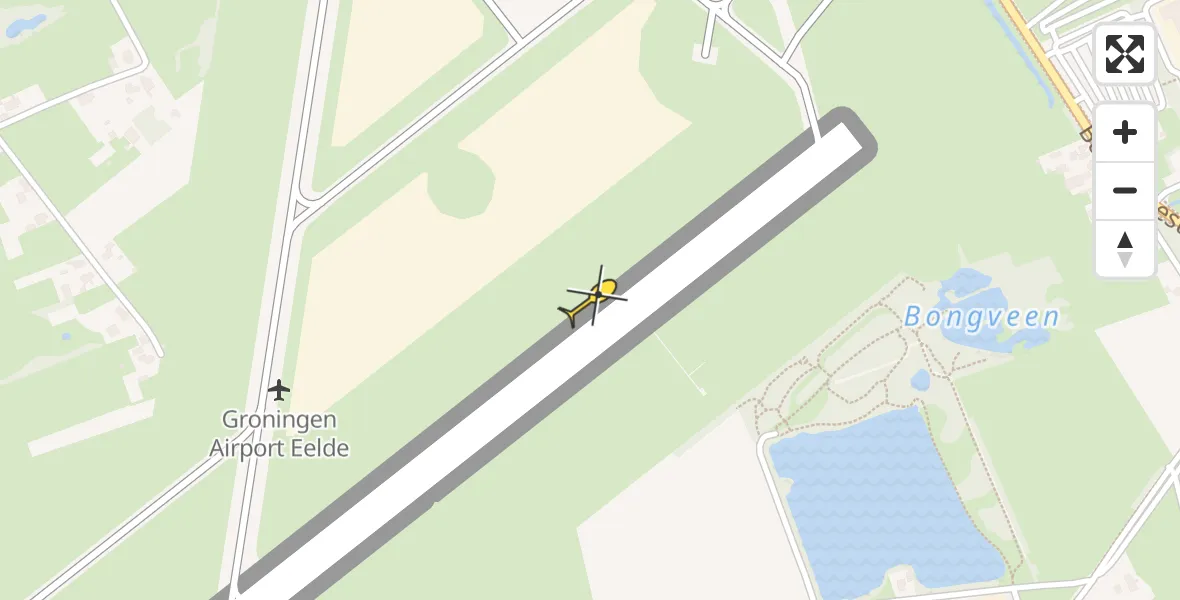 Routekaart van de vlucht: Lifeliner 4 naar Groningen Airport Eelde