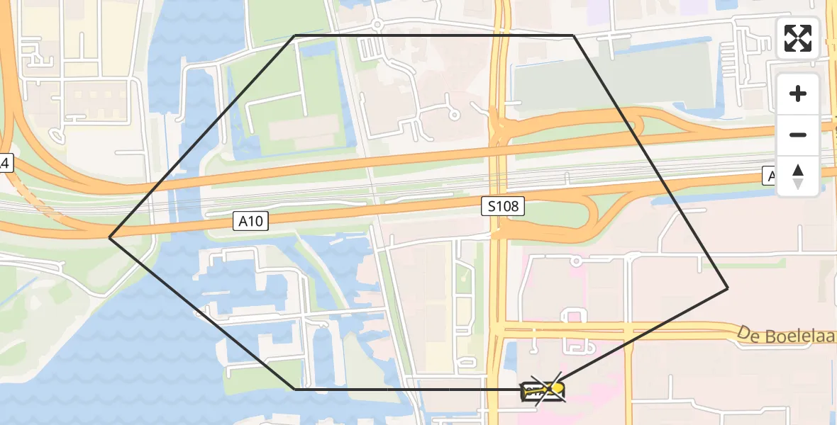 Routekaart van de vlucht: Lifeliner 1 naar VU Medisch Centrum Amsterdam
