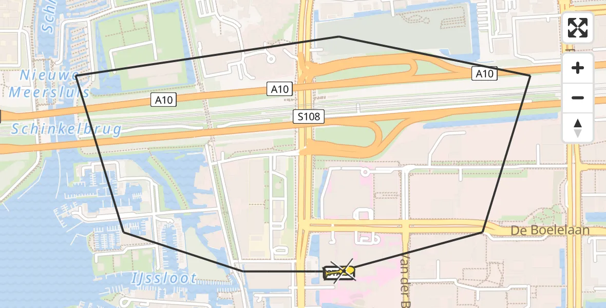 Routekaart van de vlucht: Lifeliner 1 naar VU Medisch Centrum Amsterdam