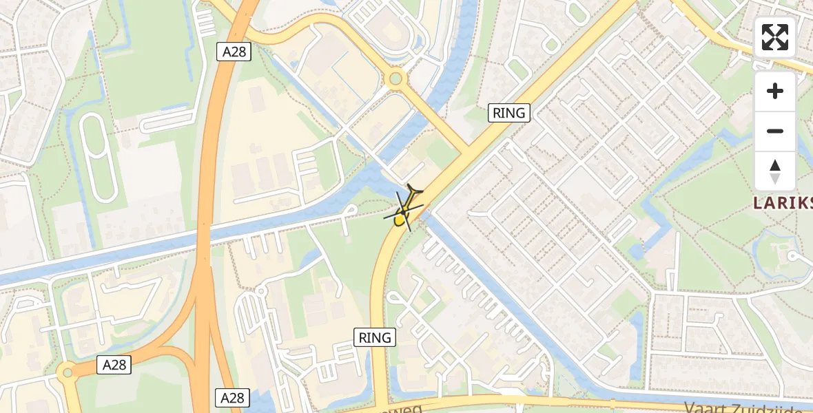 Routekaart van de vlucht: Lifeliner 4 naar Assen