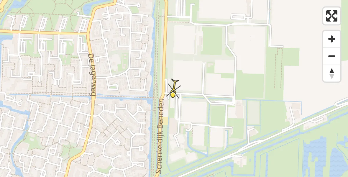 Routekaart van de vlucht: Lifeliner 2 naar Dordrecht