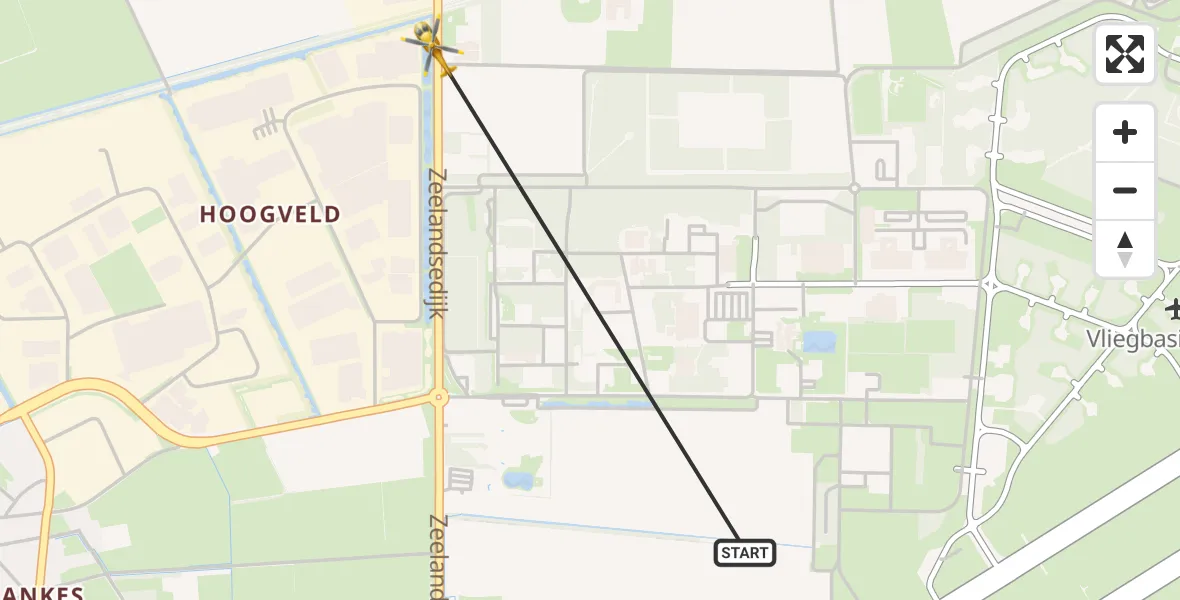 Vluchtroute Traumahelikopter Vliegbasis Volkel - Vliegbasis Volkel, 06 juni 2022, 09:42