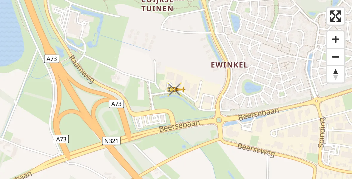 Vluchtroute Traumahelikopter Cuijk - Cuijk, 06 juni 2022, 13:30