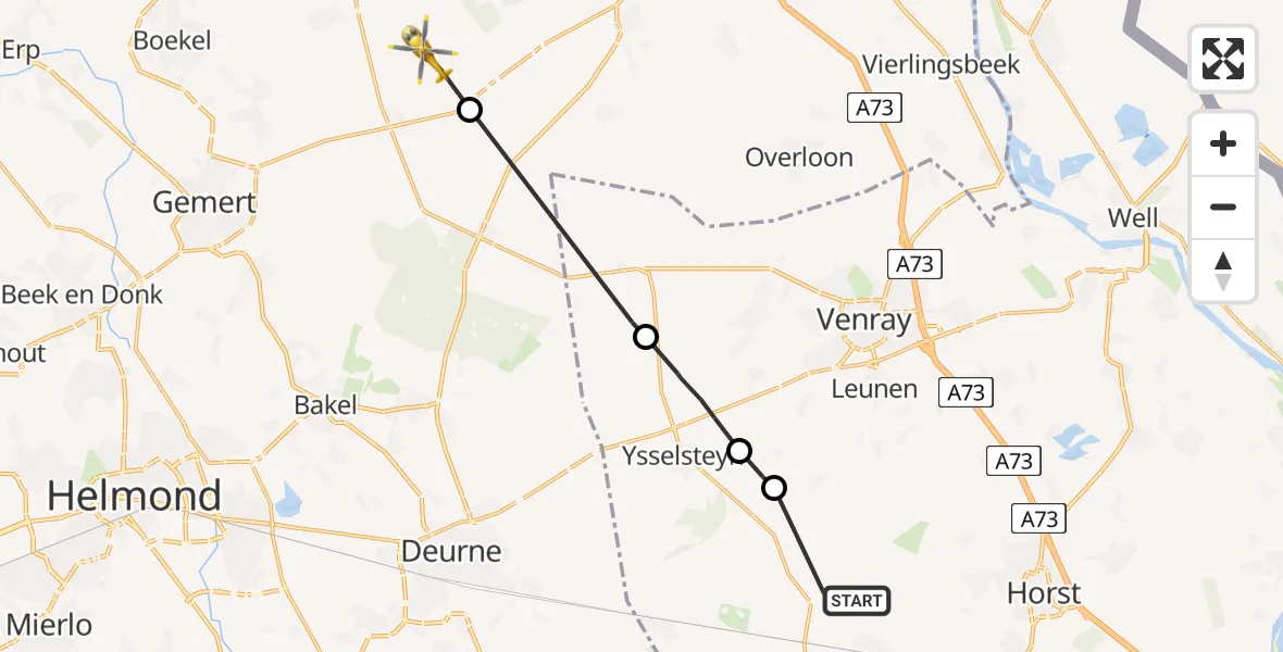 Vluchtroute Traumahelikopter America - Landhorst, 06 juni 2022, 15:29