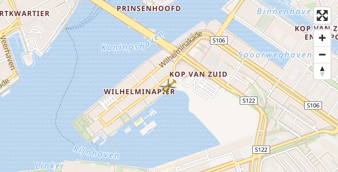 Vluchtroute Traumahelikopter Rotterdam - Rotterdam, 06 juni 2022, 17:35