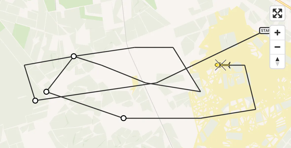 Routekaart van de vlucht: Politieheli naar Oirschot