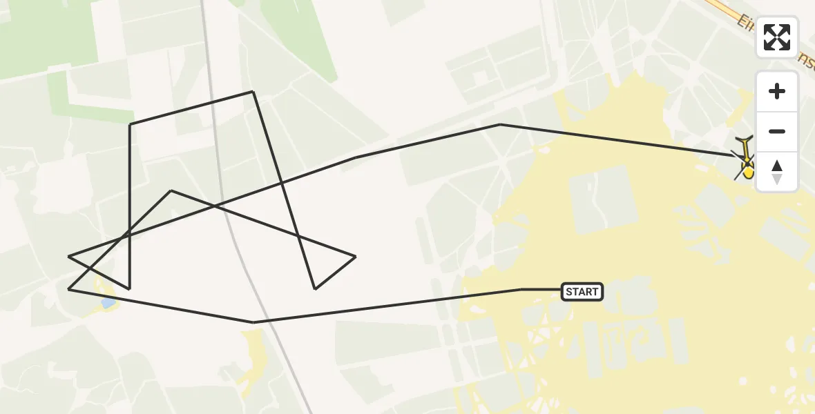 Routekaart van de vlucht: Politieheli naar Oirschot