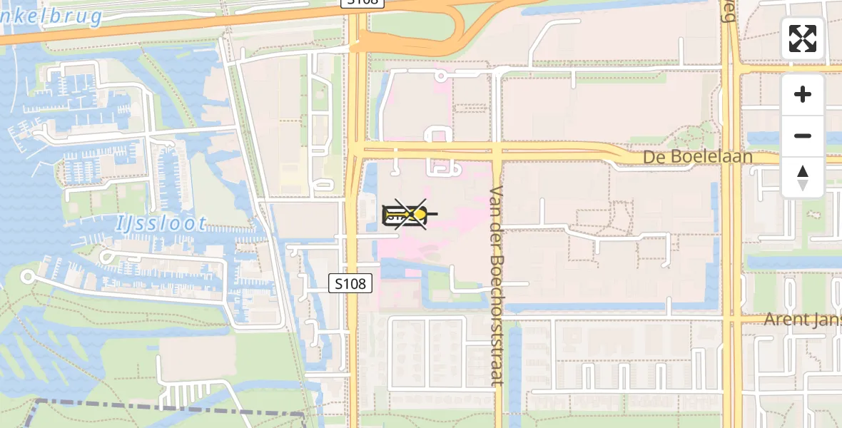 Vluchtroute Traumahelikopter van VU Medisch Centrum Amsterdam naar VU Medisch Centrum Amsterdam