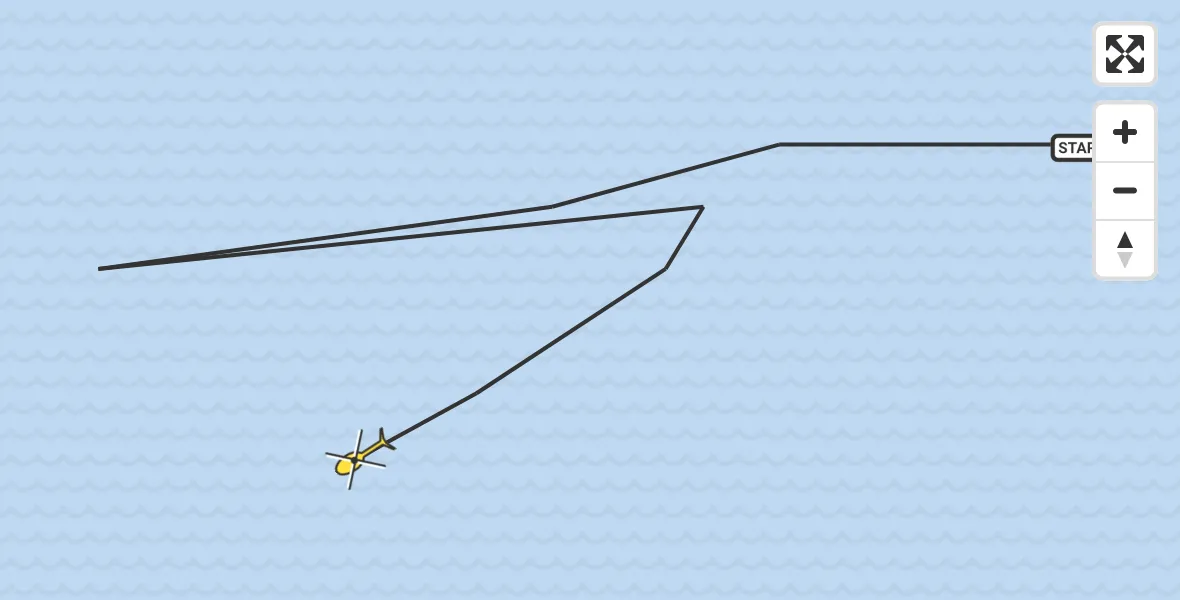 Routekaart van de vlucht: Politiehelikopter naar Lelystad