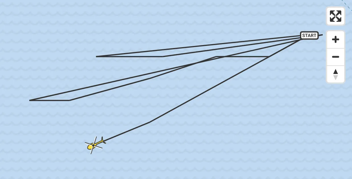 Routekaart van de vlucht: Politiehelikopter naar Lelystad