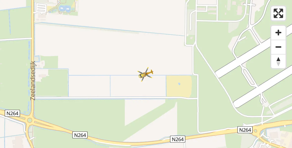 Vluchtroute Traumahelikopter Vliegbasis Volkel - Vliegbasis Volkel, 10 juni 2022, 04:38